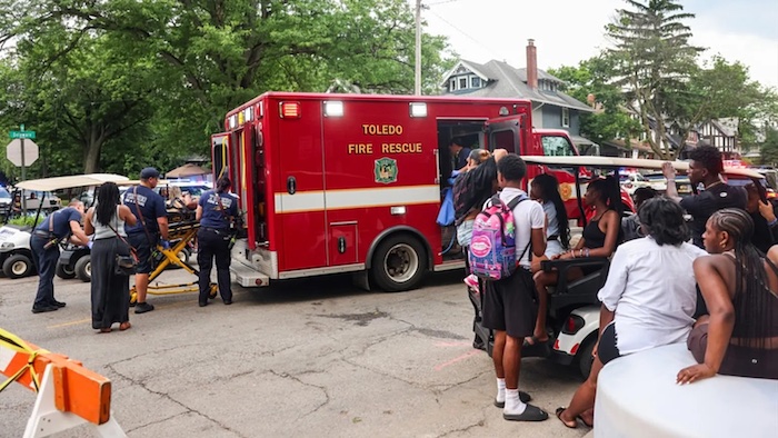 Police launch manhunt after 12 people are shot near Ohio festival, leaving two victims critically in...