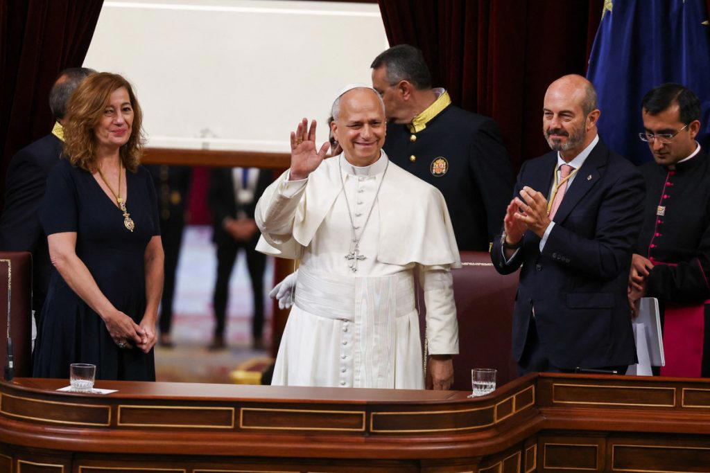 Pope Leo XIV on Monday called global peace a “true moral imperative” and said weapons could only lea...