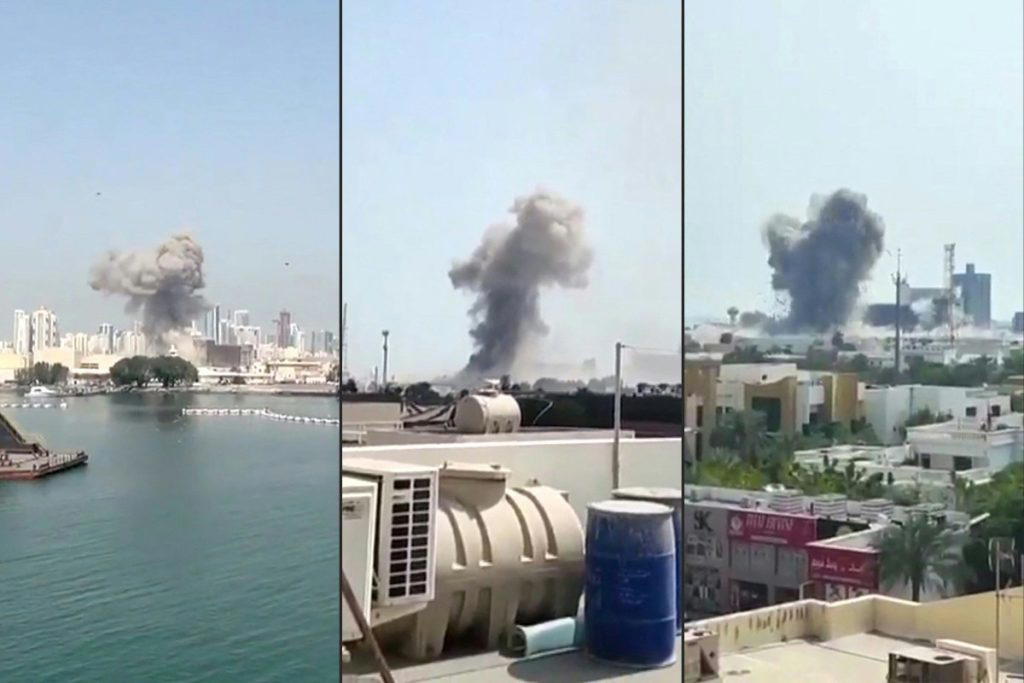 Bahrain’s foreign ministry said Saturday that it had been targeted by several Iranian drones, accusi...