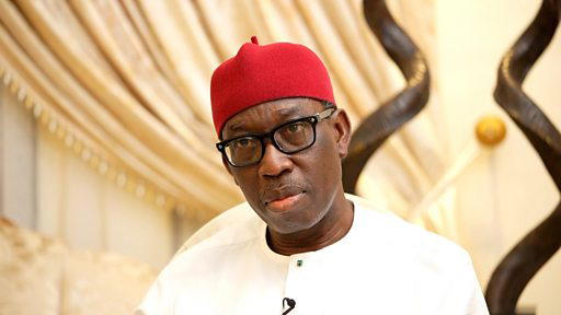 Former Governor of Delta State, Ifeanyi Okowa, on Monday visited the Lagos office of the Economic an...