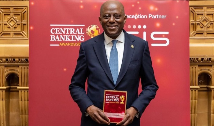 CBN Governor Olayemi Cardoso accepts prestigious award in London, crediting staff and reforms for st...