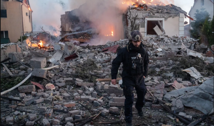 Russian missile and drone attacks kill 9 people and damage Kyiv's UNESCO-listed Pechersk Lavra monas...