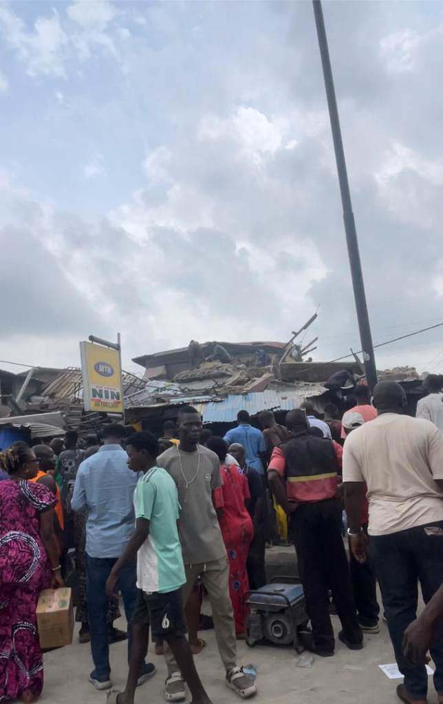 No fewer than 10 persons were rescued alive on Thursday after a two-storey building collapsed at Ala...
