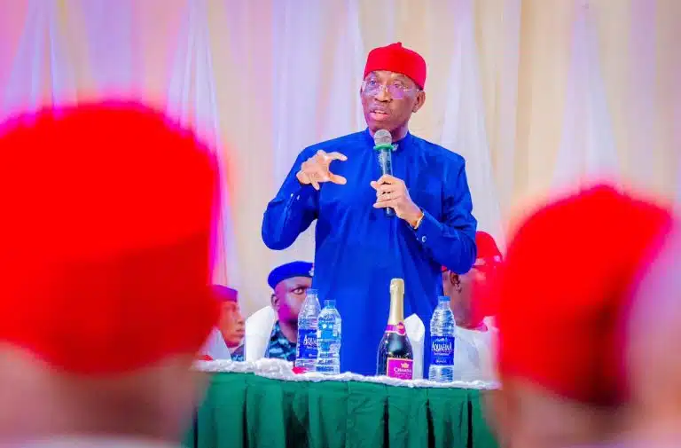 Former Delta State Governor, Ifeanyi Okowa, on Monday visited the Lagos office of the Economic and F...