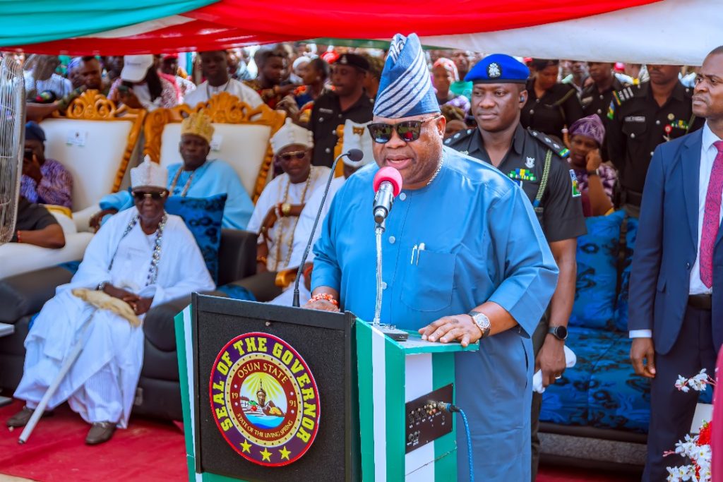 Osun Governor Ademola Adeleke praises military's counter-insurgency efforts, warns of illegal arms,...