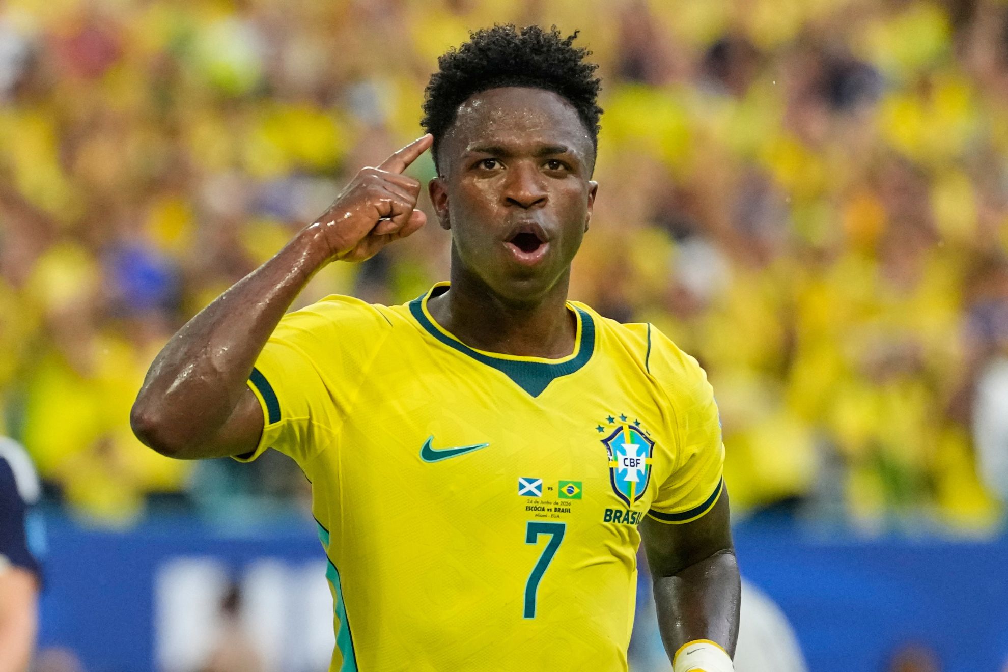 Vinícius Júnior brace help fire Brazil to a 3-0 win against Scotland, sealing top spot with a flawle...