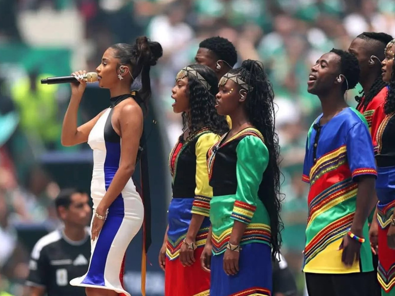 Grammy-winning Tyla performs South Africa's national anthem at FIFA World Cup opening ceremony, mark...