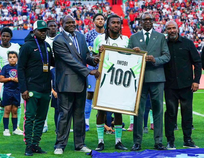 Alex Iwobi has etched his name into Nigerian football history after making his 100th appearance for...
