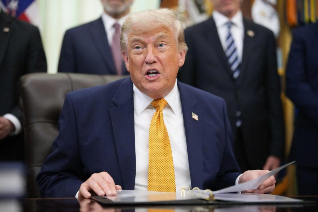 US President Donald Trump said Monday that he could refuse to help NATO countries as payback for the...