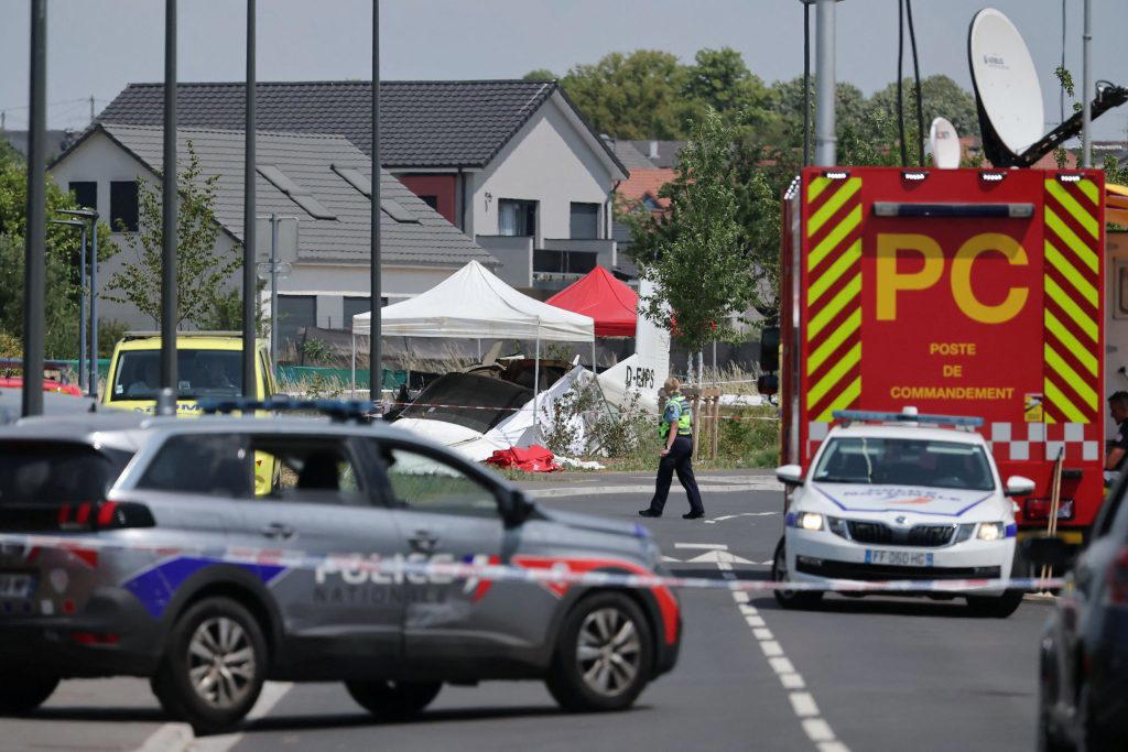 A skydiving plane crashed Sunday in eastern France, killing all 11 people on board — among them a gr...