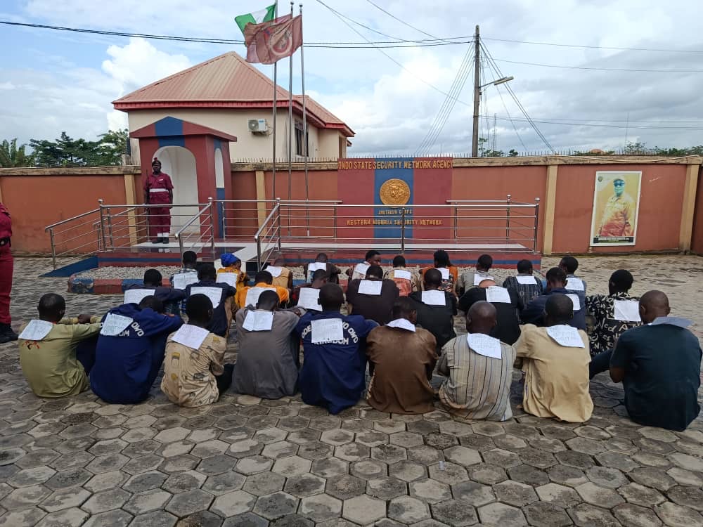 Amotekun arrests 28 suspects, dismantles a kidnapping syndicate, rescues a victim and recovers over...