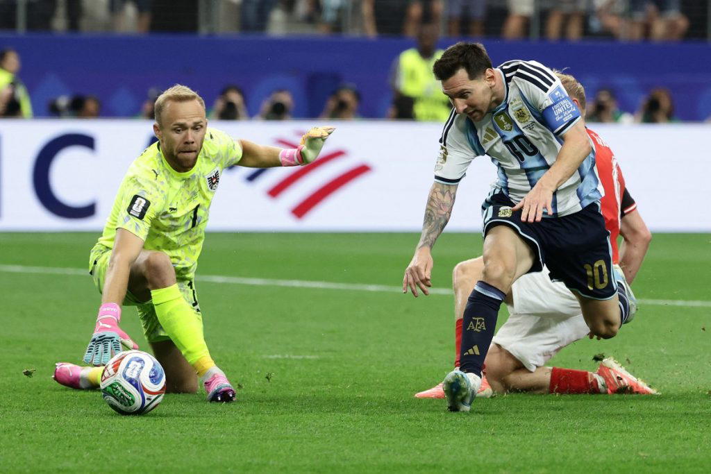 Lionel Messi became the World Cup’s all-time leading goalscorer on Monday, scoring twice as holders...