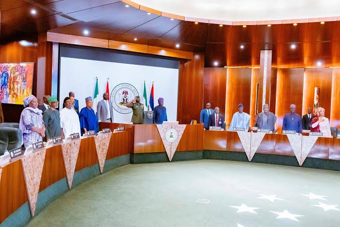 President Tinubu swore in eight commissioners for RMAFC and NPC before Monday’s Federal Executive Co...