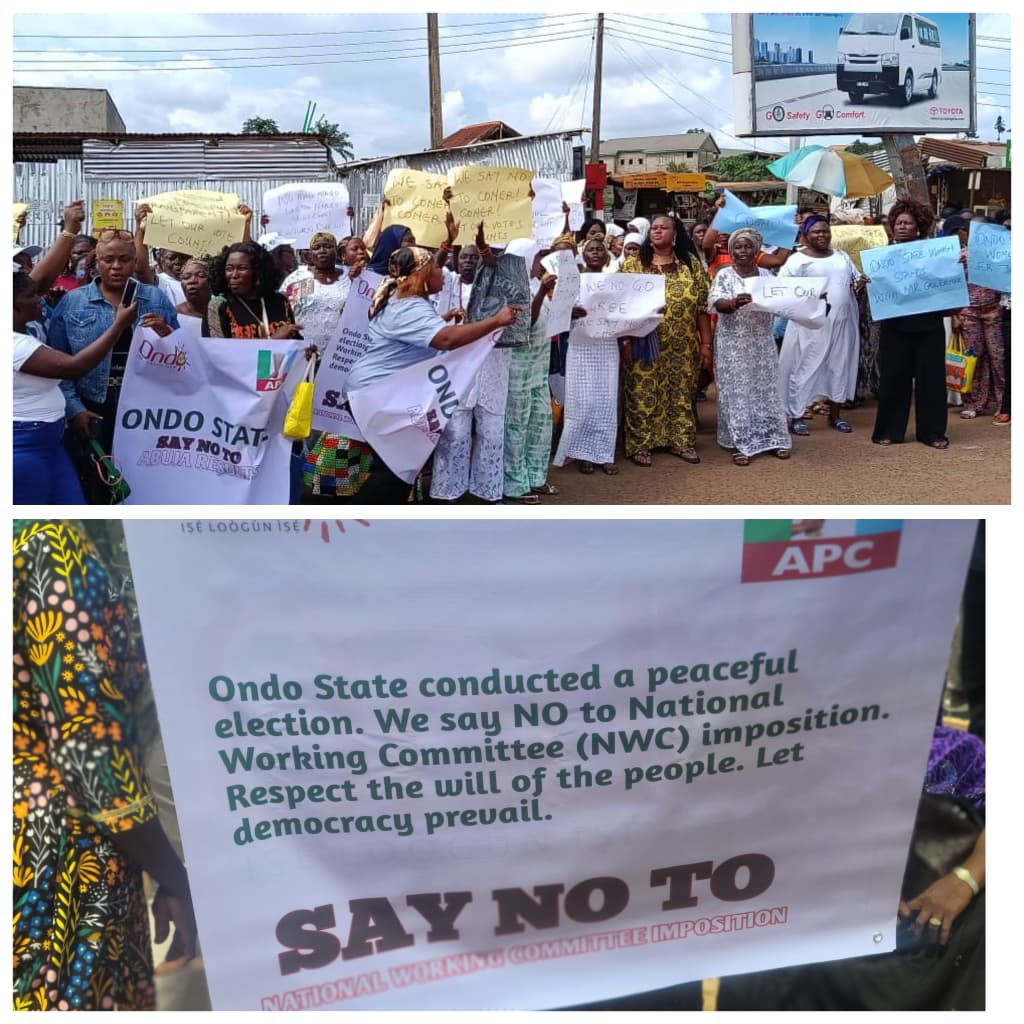 By Dayo Johnson, Akure
Women and youth members of the All Progressives Congress (APC) in Ondo State...