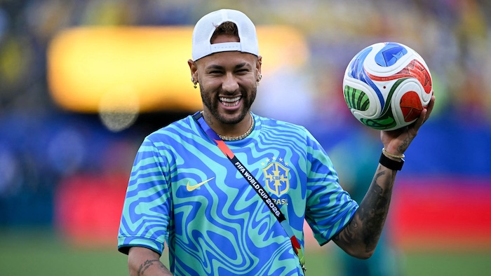 Neymar returned to grass training as Brazil intensified efforts to accelerate his recovery for the o...