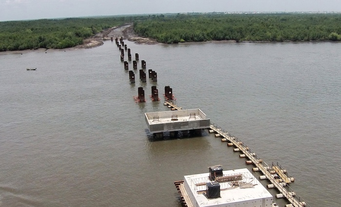 NDDC says work has advanced on the 3.75km Okrika-Borikiri bridge in Rivers State after compensation...