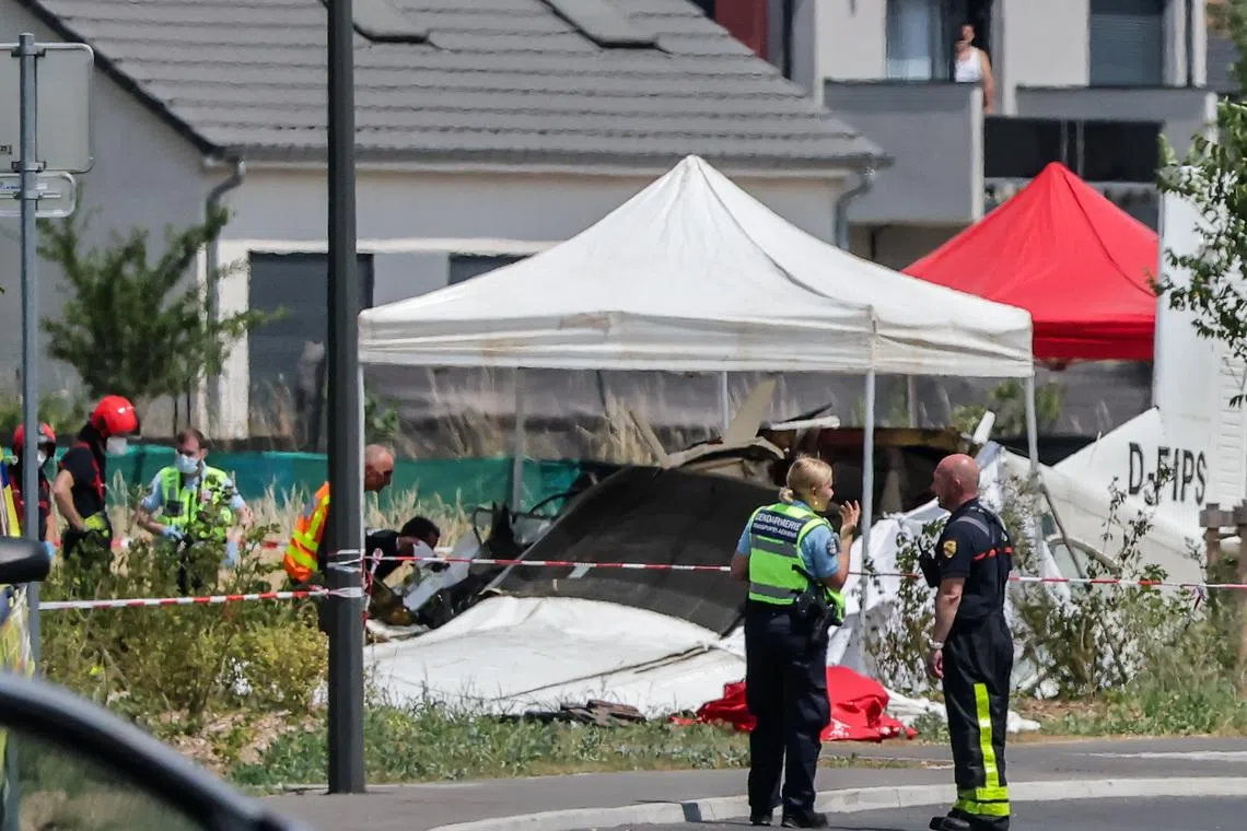 Eleven people were killed after a plane carrying a parachute school crew crashed in northeastern Fra...
