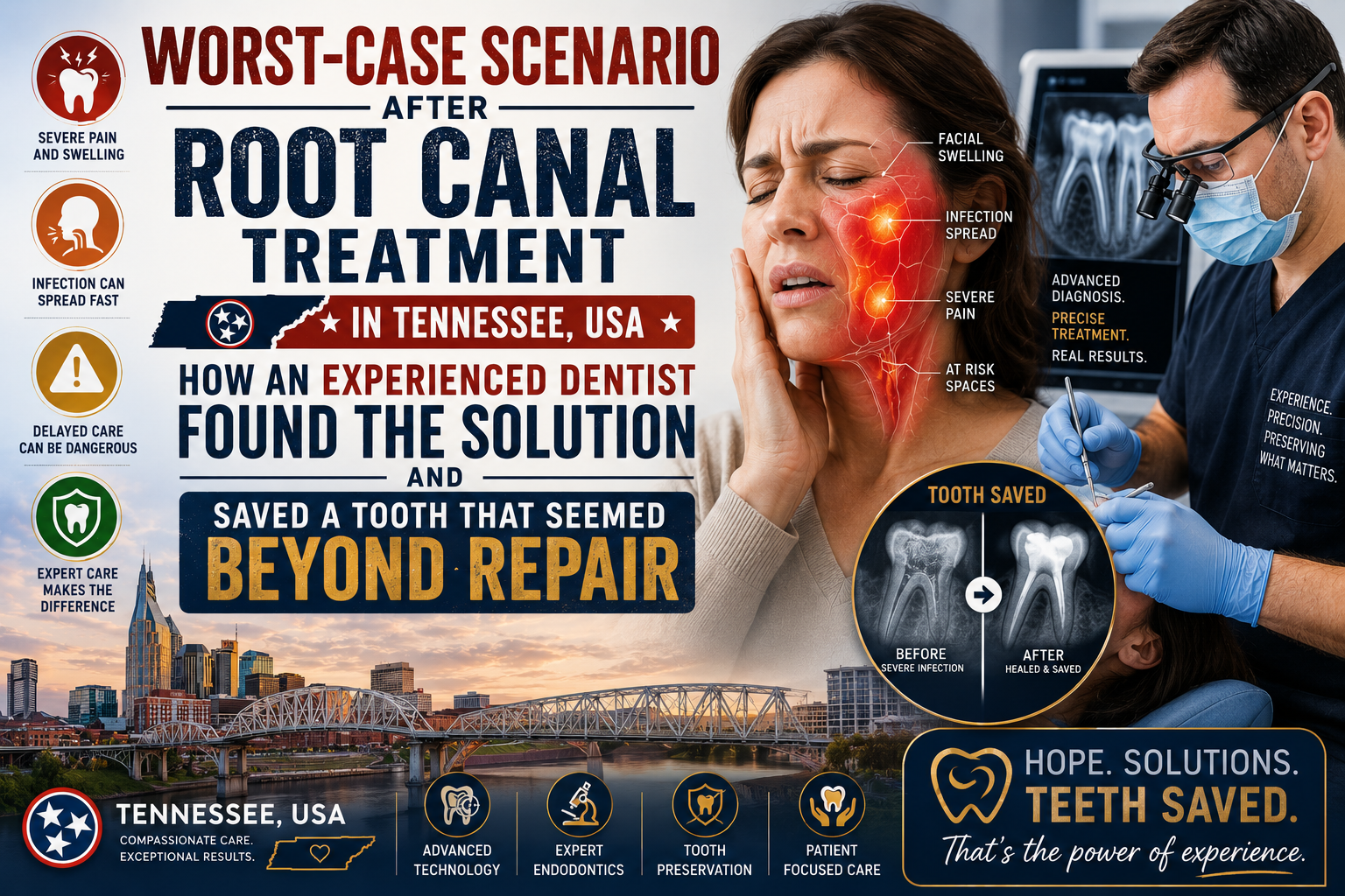 Language : EnglishTopics: Post-root canal painRoot canal infectionRoot canal treatment is one of the...