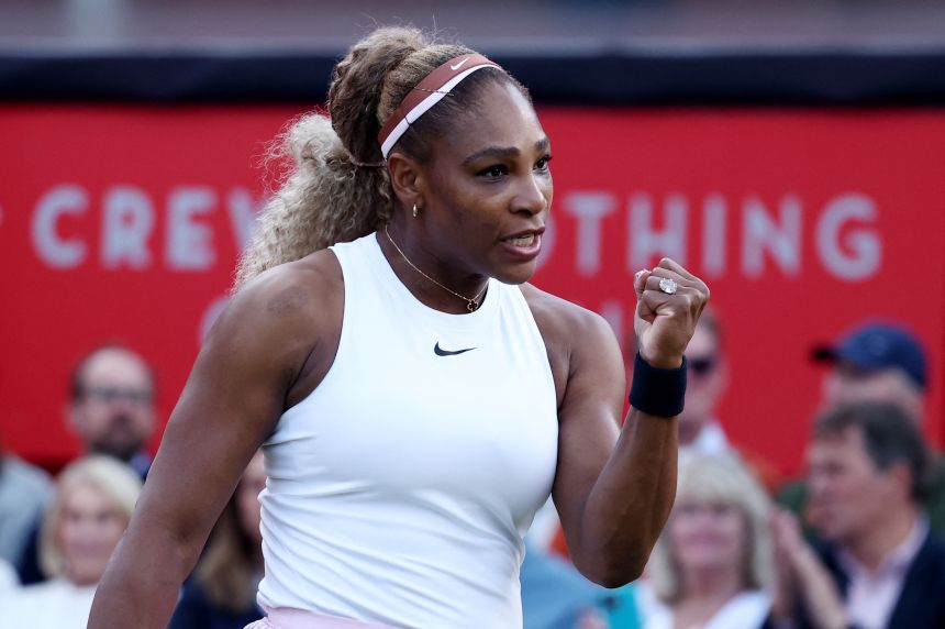 Serena Williams makes winning return at Queen’s, securing doubles victory after nearly four years aw...