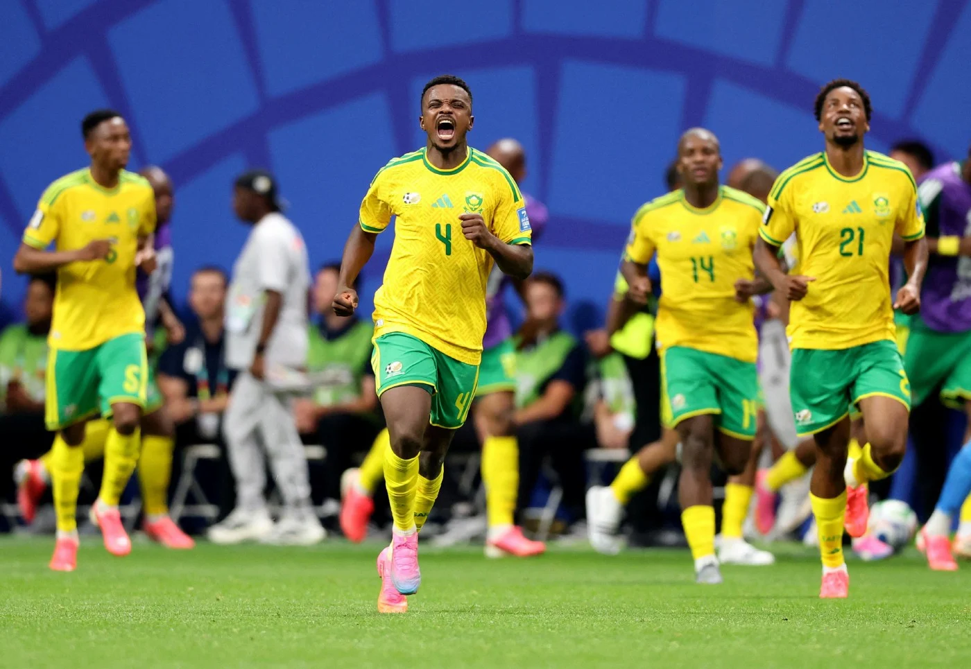 South Africa fought back through Teboho Mokoena's late penalty to secure a 1-1 draw against Czech Re...