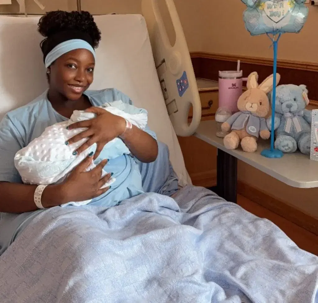 Nollywood actress Ini Dima-Okojie has announced the birth of her baby boy with her husband, Abasi En...