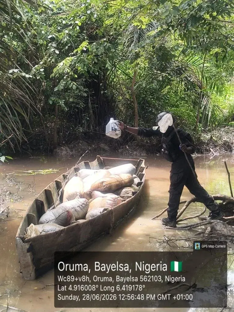 The Nigerian Navy has disrupted the movement of illegally refined petroleum products in Rivers throu...
