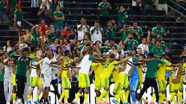 South Africa reached the World Cup knockout stage for the first time in their history after a hard-f...