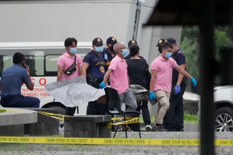 Two teenagers opened fire at a Philippines school, killing three students in an attack linked to a b...