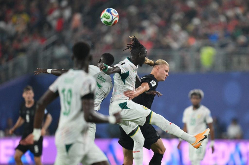 Erling Haaland scored his second World Cup brace in a row as Norway beat Senegal 3-2 on Monday to pu...