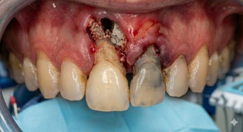 Image: Severity: SevereTeeth Problems: Braces irritationGum infectionDental bone grafting is one of...