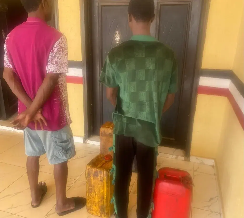 The Nigeria Security and Civil Defence Corps (NSCDC), Edo Command, has arrested two suspects for all...