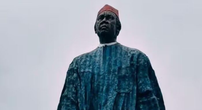 Anambra State Governor, Chukwuma Soludo, has unveiled a statue in honour of renowned novelist and li...