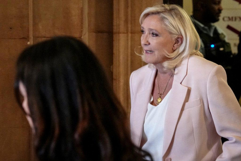 An appeals court Tuesday handed France’s far-right chief Marine Le Pen a one-year term with an ankle...