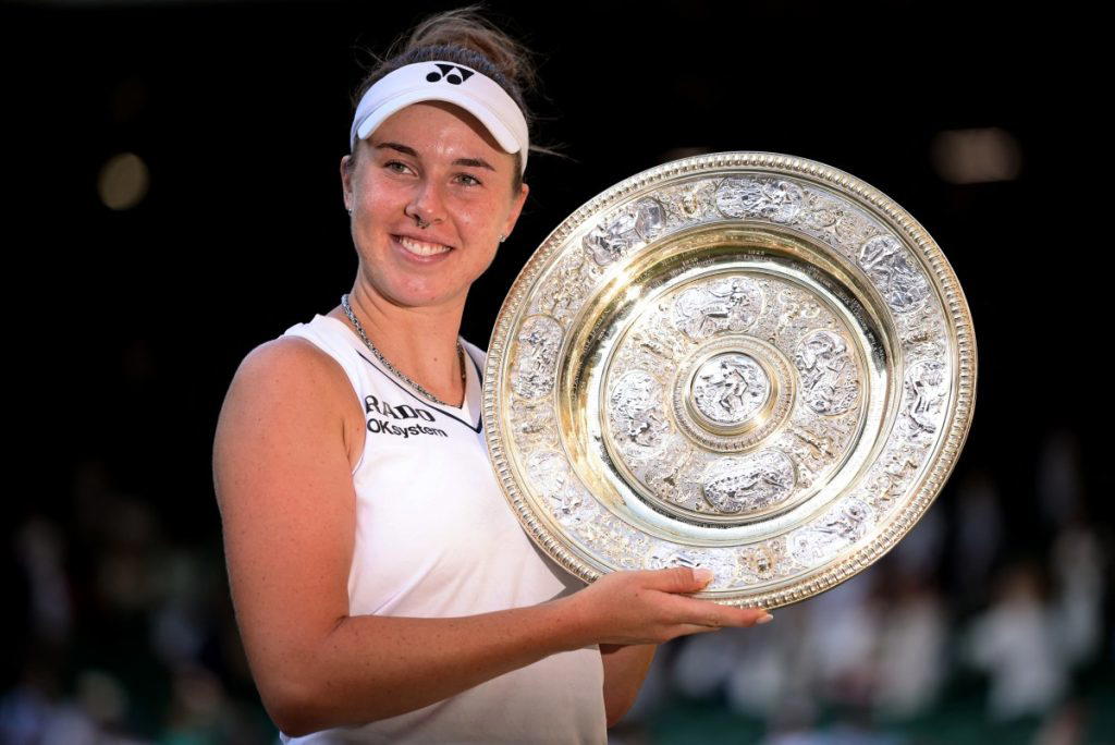 Linda Noskova won her first Wimbledon title in astonishing style on Saturday as the tearful Czech re...