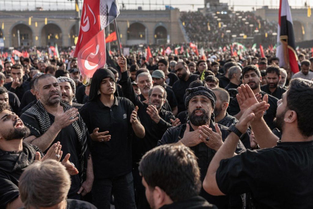 Representatives from Tehran-backed militant groups Hezbollah and Hamas attended the funeral ceremoni...