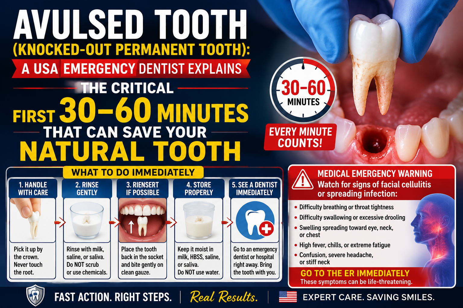 Language : EnglishTopics: Avulsed ToothAvulsed Tooth (Knocked-Out Permanent Tooth): An Experienced U...