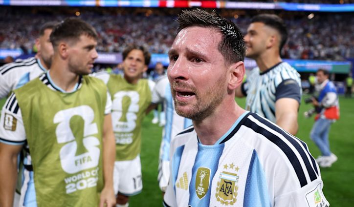 Argentina captain Lionel Messi has explained why he broke down in tears after his side secured a dra...