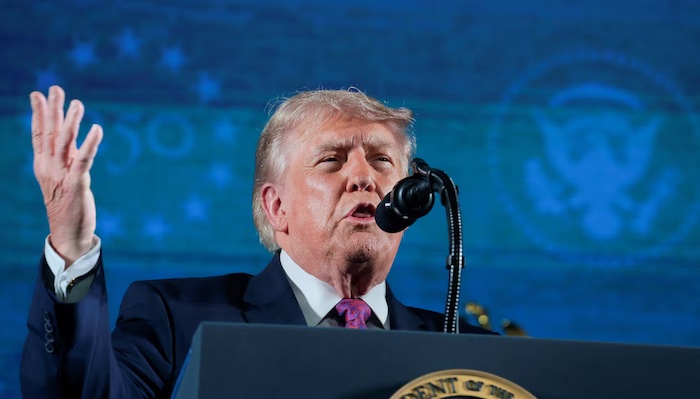 Donald Trump marks America's 250th anniversary by renewing calls for voting restrictions and warning...