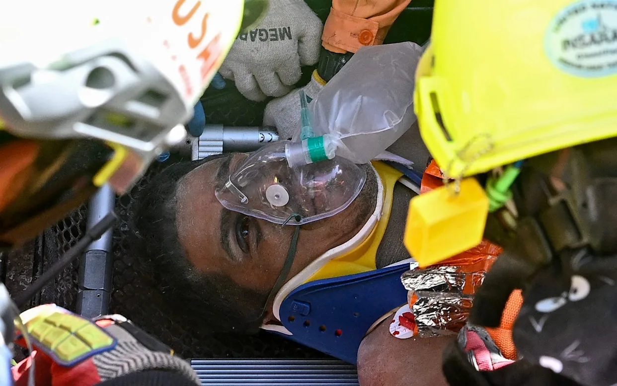 Hernán Gil was rescued alive after spending eight days trapped beneath earthquake rubble as Venezuel...