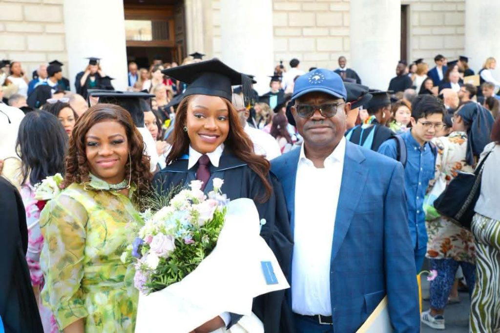 Jazmyne Wike, daughter of the Minister of the Federal Capital Territory (FCT), Nyesom Wike, has grad...
