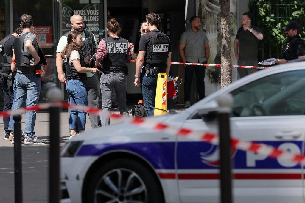 A French off-duty policeman on Monday detained a man after he allegedly attacked and wounded three w...