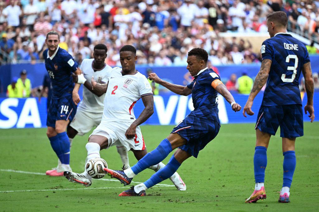 England beat France 6-4 in a high-scoring World Cup third-place playoff thanks to a hat-trick from B...
