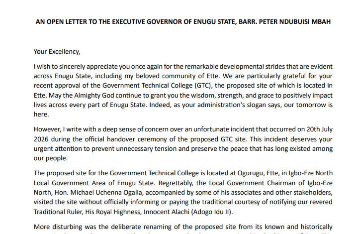 Your Excellency,
I wish to sincerely appreciate you once again for the remarkable developmental str...