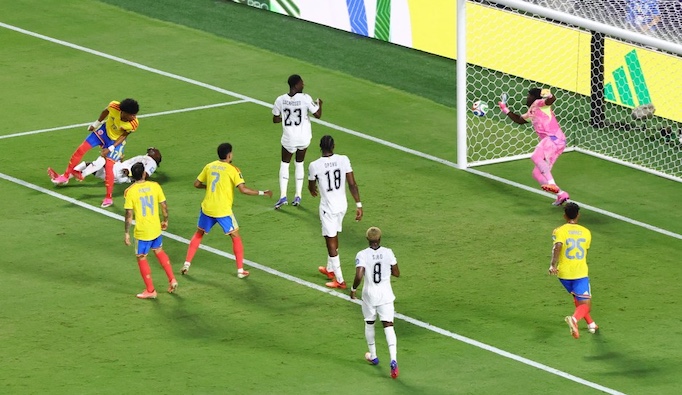 Colombia advance to last 16 after Jhon Arias winner eliminates Ghana with dominant display in Kansas...