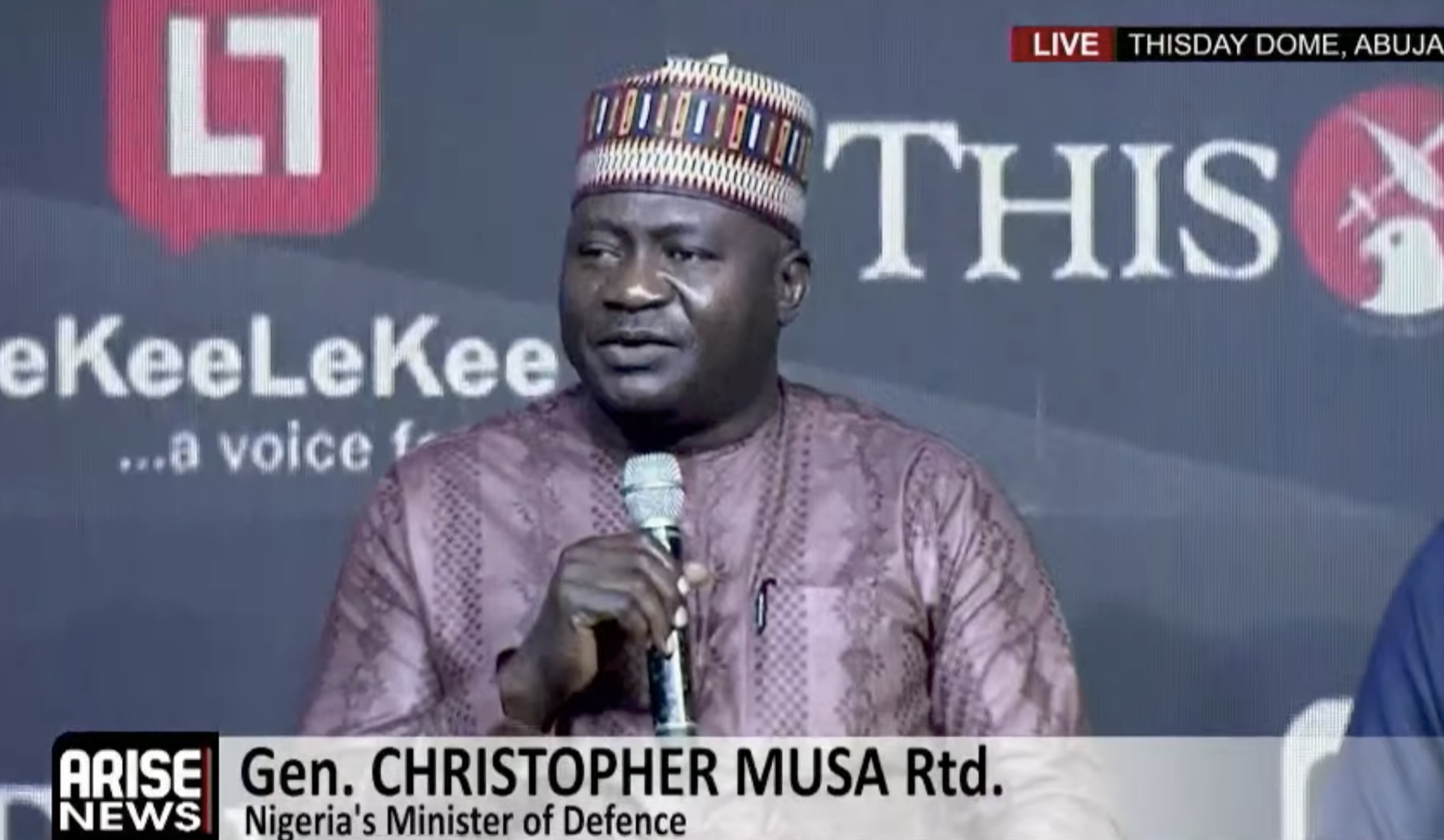 Minister of Defence Musa says defeating terrorism requires military action, community support, stron...