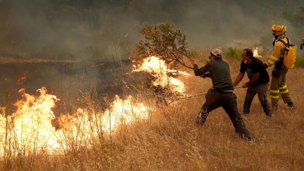 Spain’s Prime Minister Pedro Sanchez said Saturday firefighters were working to “save lives” in the...