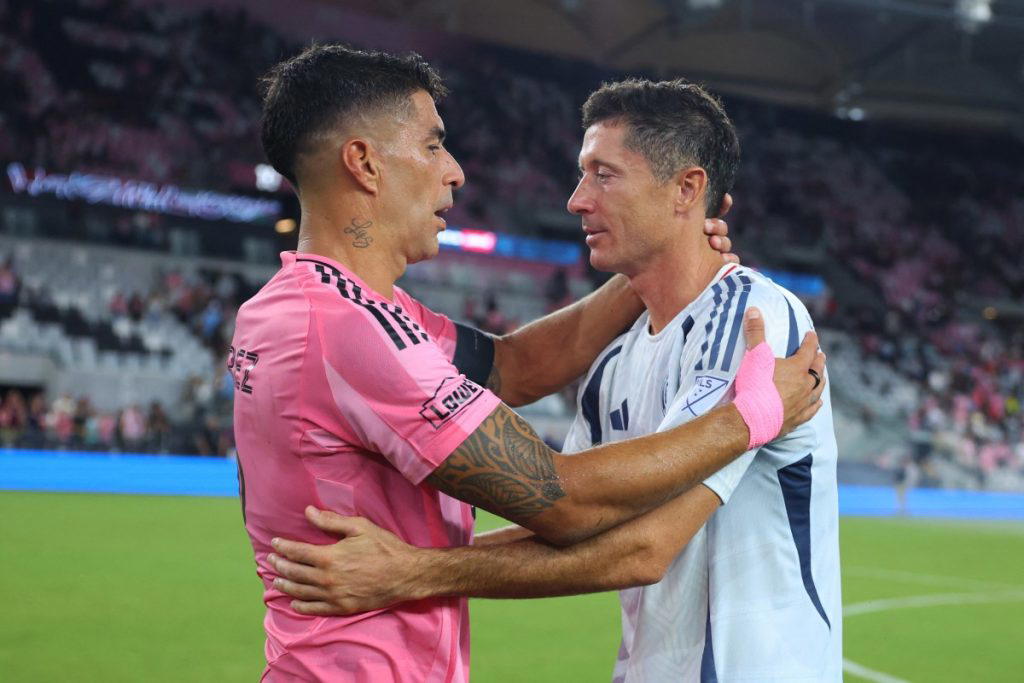 Luis Suarez scored twice and Preston Plambeck grabbed a late winner as Inter Miami, without Lionel M...
