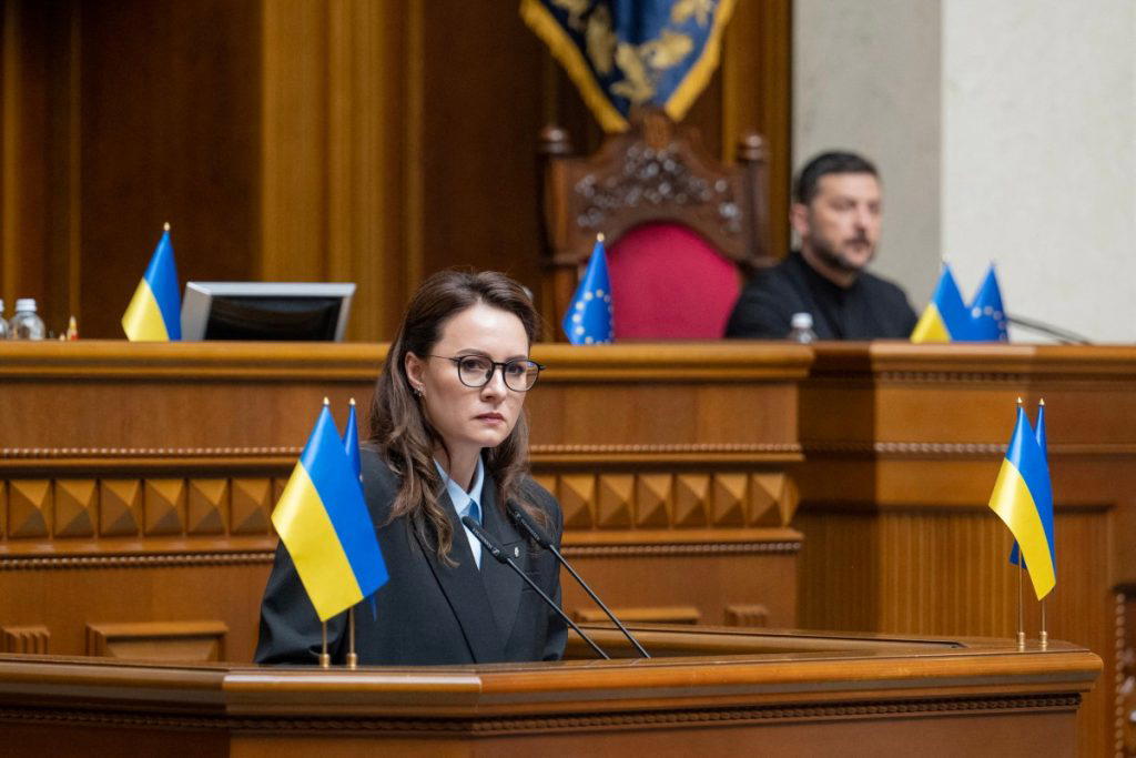 Ukraine’s Prime Minister Yulia Svyrydenko resigned on Tuesday as part of a government reshuffle orde...