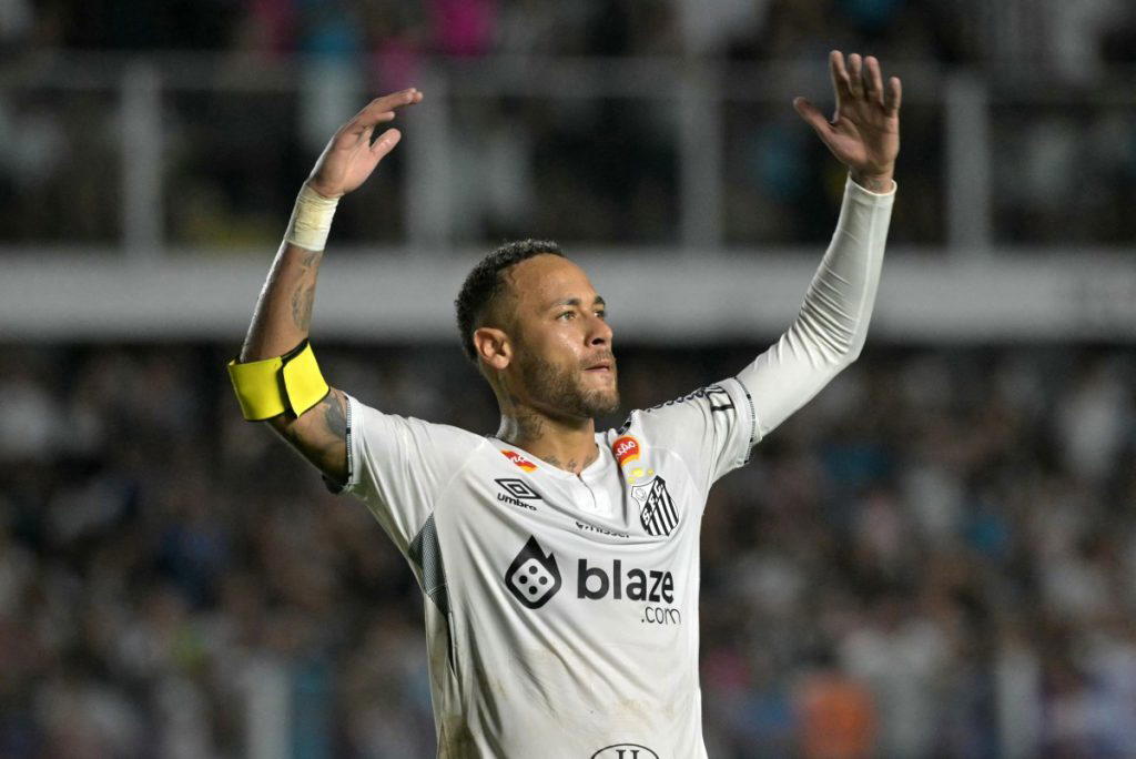 Neymar returns to his home club Santos Friday with only a few months left in his contract and questi...