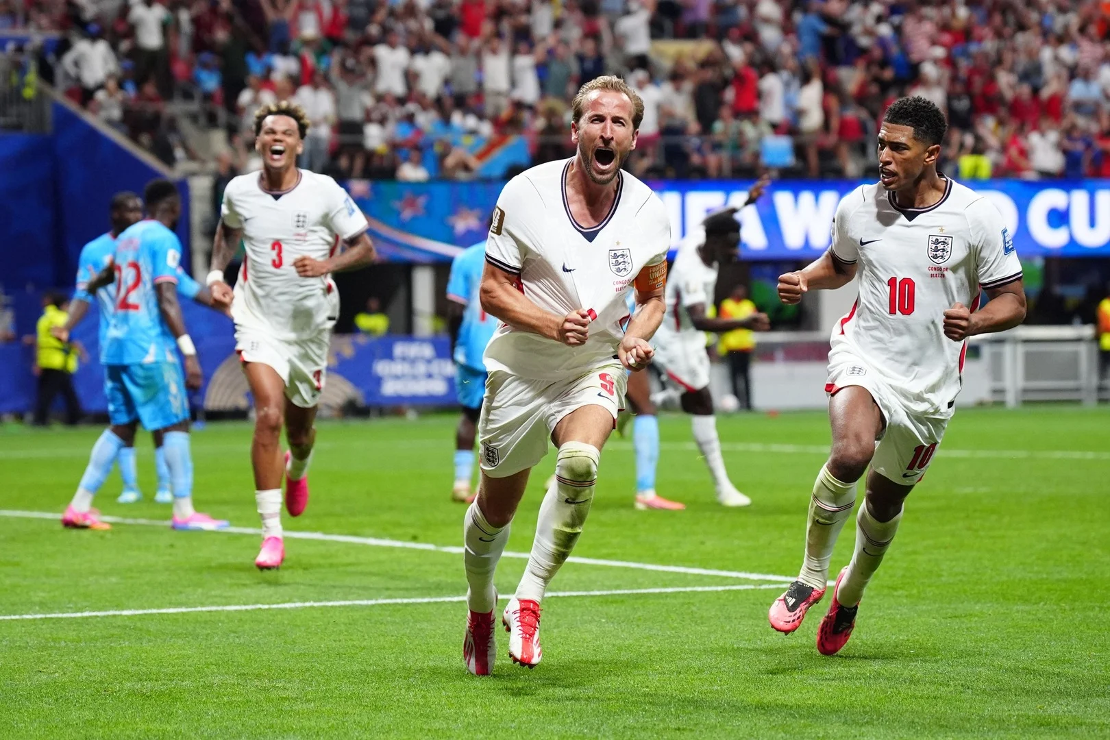 Harry Kane scored a second-half brace as England came from behind to beat DR Congo 2-1 and reach the...